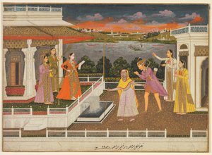 1755 में एक राजकुमारी के सामने एक आंखों पर पट्टी बांधकर लाया जाता है।