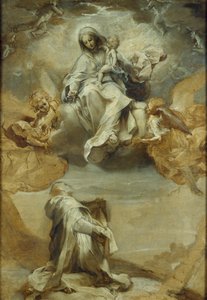 सेंट डोमिनिक डी गुज़मैन रोज़री प्राप्त करते हुए, c1588 द्वारा फेडेरिको बारोकि