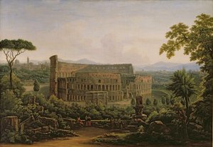 रोम, 1816, पैलेटाइन हिल से कोलोसियम का दृश्य द्वारा फेडर मिखाइलोविच माचवेव