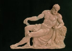 रेस्ट पर हरक्यूलिस, c.1806 (स्लेट पर मोम)