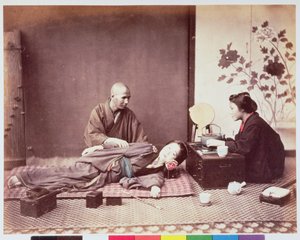 जापानी मालिश, c.1890 (एल्बम प्रिंट)