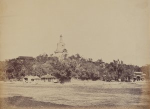 इंपीरियल विंटर पैलेस, पेकिन में द ग्रेट पगोडा, 29 अक्टूबर, 1860, 1860। द्वारा फेलिस बीटो