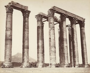 ओलंपियन, या ओलंपियन ज़ीउस का मंदिर, एक्रोपोलिस, एथेंस पर द्वारा फेलिक्स बोनफिल्स