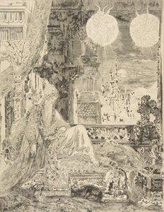 एक मुग़ल निवासी का सपना, 1886। द्वारा फेलिक्स ब्रैकक्मोंड
