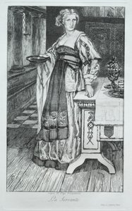 एच। लेयस, 1868 के बाद नौकरानी। द्वारा फेलिक्स ब्रैकक्मोंड