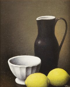 बाउल और नींबू, c.1930 (कैनवास पर तेल)
