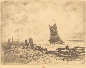 ला पेटिट मरीन - स्मारिका ऑफ मेडवे काउंटरप्रूफ, 1879। द्वारा फेलिक्स हिलैरे बुहोट