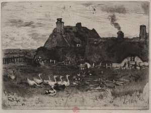 द लिटिल थाटेड कॉटेज, 1878। द्वारा फेलिक्स हिलैरे बुहोट