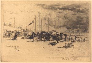 ट्राउविल में अन ग्रेन ए ट्रौविल स्क्वॉल, 18741875। द्वारा फेलिक्स हिलैरे बुहोट