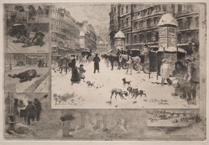 पेरिस में सर्दी, 1879। द्वारा फेलिक्स हिलैरे बुहोट