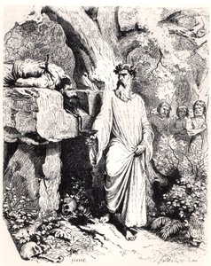 1851 में एलपी एंक्वेट द्वारा &39;हिस्टॉयर डी फ्रांस&39; से एक गॉलिश ड्र्यूड द्वारा मानव बलिदान द्वारा फेलिक्स फिलिपोटेक्स