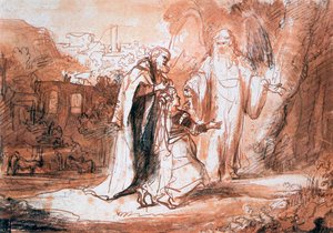 मनोहर की पत्नी को प्रभु का एक दूत दिखाई दिया ..., c1636-1680 द्वारा फर्डिनेंड बोलो