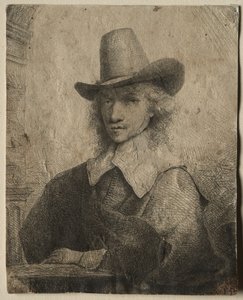 हाई हैट वाला एक आदमी का पोर्ट्रेट, 16421651। द्वारा फर्डिनेंड बोलो