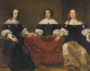 लेप्रोजेनहुइस, एम्स्टर्डम के तीन रीजेंटेस की पोर्ट्रेट, c.1668 द्वारा फर्डिनेंड बोलो