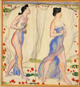 "डाई केम्पेनटुंग I" के लिए अध्ययन, c.1901-02 द्वारा फर्डिनेंड होडलर