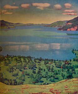 लेक ऑफ़ थिसन, लिसेनगेन से, c1910। द्वारा फर्डिनेंड होडलर