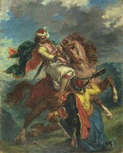 एक तुर्क आत्मसमर्पण करने वाला एक यूनानी घुड़सवार, 1856 द्वारा फर्डिनेंड विक्टर यूजीन डेलाक्रोइक्स