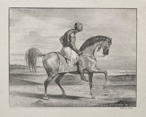 अफ्रीकी घोड़े की पीठ पर, 1823। द्वारा फर्डिनेंड विक्टर यूजीन डेलाक्रोइक्स