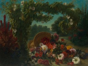 फूलों की टोकरी, 1848-49 द्वारा फर्डिनेंड विक्टर यूजीन डेलाक्रोइक्स