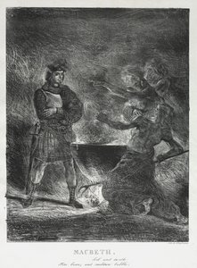 मैकबेथ कंसल्टिंग द विच, 1825। द्वारा फर्डिनेंड विक्टर यूजीन डेलाक्रोइक्स