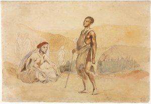 मोरक्को में देहात में, 1832। द्वारा फर्डिनेंड विक्टर यूजीन डेलाक्रोइक्स