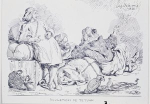 टेटुआन से खच्चर-चालक, 1833 द्वारा फर्डिनेंड विक्टर यूजीन डेलाक्रोइक्स