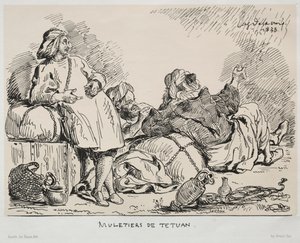 टेटुआन, 1833 के म्यूएलेटर्स। द्वारा फर्डिनेंड विक्टर यूजीन डेलाक्रोइक्स