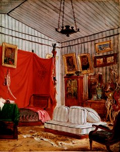 दो पोर्ट्रेट के साथ इंटरियर के लिए अध्ययन (पेंटिंग, c.1834) द्वारा फर्डिनेंड विक्टर यूजीन डेलाक्रोइक्स