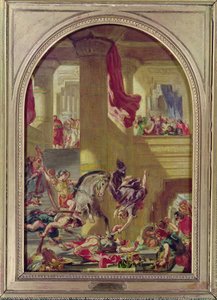 मंदिर से हेलियोडोरस का निष्कासन, c.1857 द्वारा फर्डिनेंड विक्टर यूजीन डेलाक्रोइक्स
