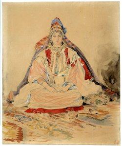 टंगेर का यहूदी विवाह। यूजीन डेलाक्रोइक्स द्वारा वॉटरकलर ड्राइंग (1798-1863) द्वारा फर्डिनेंड विक्टर यूजीन डेलाक्रोइक्स