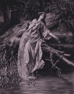 शेक्सपियर के हेमलेट से दृश्य (अधिनियम IV, दृश्य 7) (लिथो) द्वारा फर्डिनेंड द एल्डर पायलट