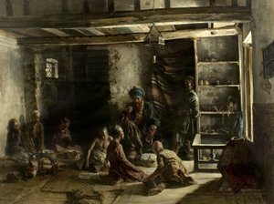 एक ओरिएंटल स्कूल, 1885 द्वारा फेरेंज़ फ्रैंस ईसेनहुट