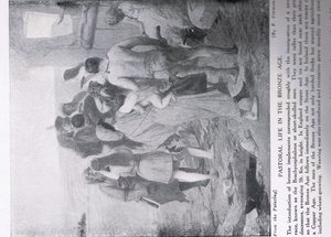 कांस्य युग में देहाती जीवन, &39;हचिन्सन हिस्ट्री ऑफ द नेशन्स&39;, c.1910 से दृष्टांत द्वारा फर्नांड कोरमन