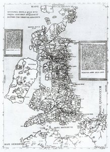 Carde, dup Regna शामिल इंग्लैंड और स्कॉटलैंड और आयरलैंड निर्धारक, Orgione द्वारा, 1562 (उत्कीर्णन) द्वारा फर्नांडो बर्टेली