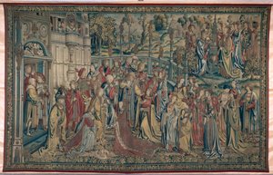 बथशेबा ने पैलेस को आदेश दिया, डेविड और बाथशीबा की तपस्या, c.1510-15 द्वारा फ्लेमिश स्कूल