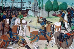 सुश्री 5089-90 हेस्टिंग्स की लड़ाई, 14 अक्टूबर 1066, डेविड ऑबर्ट द्वारा क्रॉनिक डेस एम्परर्स से द्वारा फ्लेमिश स्कूल