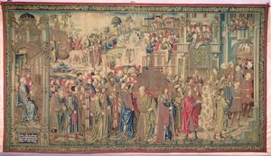 वाचा के सन्दूक का परिवहन, डेविड और बाथशेबा की टेपेस्ट्री, c.1510-15 द्वारा फ्लेमिश स्कूल