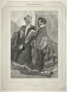 क्रिनोलिनोग्राफ़ी (1857 के लिए प्रस्तावित न्यायपालिका की पोशाक) द्वारा फेलिसियन रोप्स