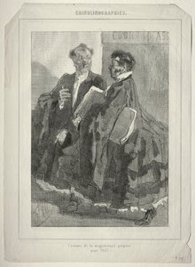 Crinolinographies। 1857 के लिए न्यायिक पोशाक प्रस्तावित। द्वारा फेलिसियन रोप्स
