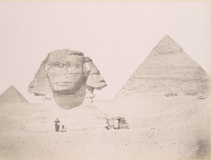 पिरामिड्स एट ले स्फिंक्स, 1860-70 के दशक, मुद्रित सीए। 1870. द्वारा फेलिक्स बोनफिल्स