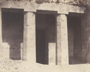 बेनी-हासन, हाइपोगियन आर्किटेक्चर - अमोनी का मकबरा, 1851-52, 1853-54 मुद्रित। द्वारा फेलिक्स टाइनार्ड