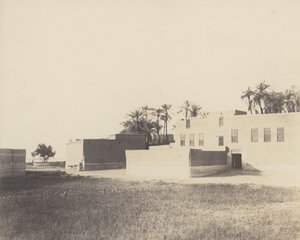 साउट, नील नदी के किनारे अरब आवास, 1851-52, 1853-54 मुद्रित।
