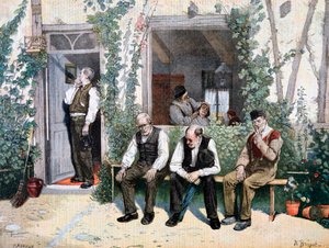 नाइयों पर, 1895 द्वारा Fortuné Méaulle