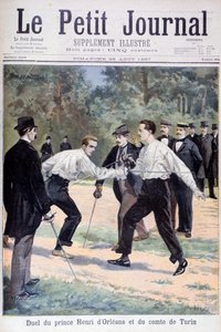 प्रिंस हेनरी dOrleans और Comte de Turin, 1897 के बीच द्वंद्वयुद्ध द्वारा Fortuné Méaulle