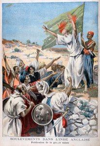 ब्रिटिश भारत में एक विद्रोह के दौरान पवित्र युद्ध उपदेश, 1897 द्वारा Fortuné Méaulle