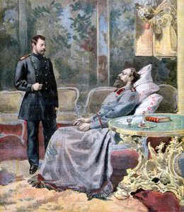रूस के त्सारेविच निकोलस और उनके पिता ज़ार अलेक्जेंडर III, 1894