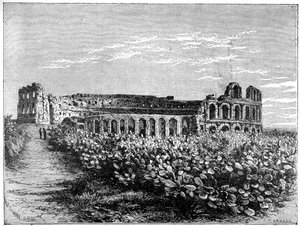 एल जेमम का एम्फीथिएटर, c1890। द्वारा Fortuné Méaulle