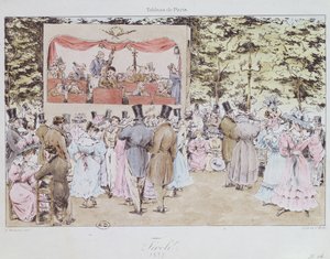 सी। मोट्टे, 1827 द्वारा उत्कीर्ण न्यू टिवोली गार्डन, पेरिस में संगीत मनोरंजन द्वारा फॉर्च्यून डेलार्यू