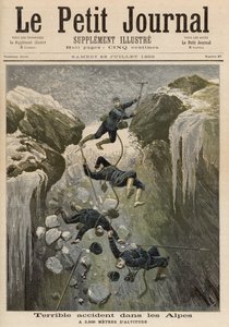 23 जुलाई 1892 को &39;ले पेटिट जर्नल&39; से आल्प्स में एक भयानक दुर्घटना द्वारा फॉर्च्यून लुई मेयुले और हेनरी मेयर