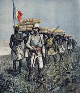 लेफ़्टिनेंट मिज़ोन (1853-99) ने अपने 1892 में नाइजीरिया के नदी क्षेत्र की खोज का मिशन &39;ले पेटिट जर्नल&39;, जुलाई 1892 से शुरू किया।
